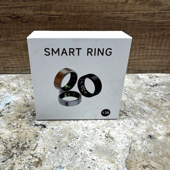 Smart Ring Fitness Tracker Heart Rate Sleep Monitor Waterproof Bluetooth Size 13 - Picture 1 of 9